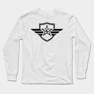 Military Army Monogram Initial Letter G Long Sleeve T-Shirt